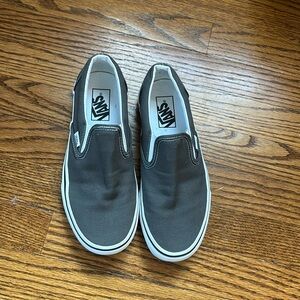 grey slip on vans new size 8
